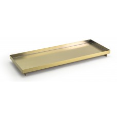 Front Of The House Rectangle Matte Brass Amenity Tray FOH1526